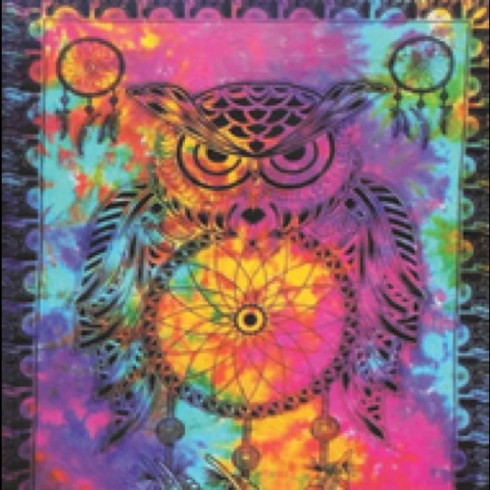 NWT Majestic Owl Tapestry Multicolor 54in x 86in
